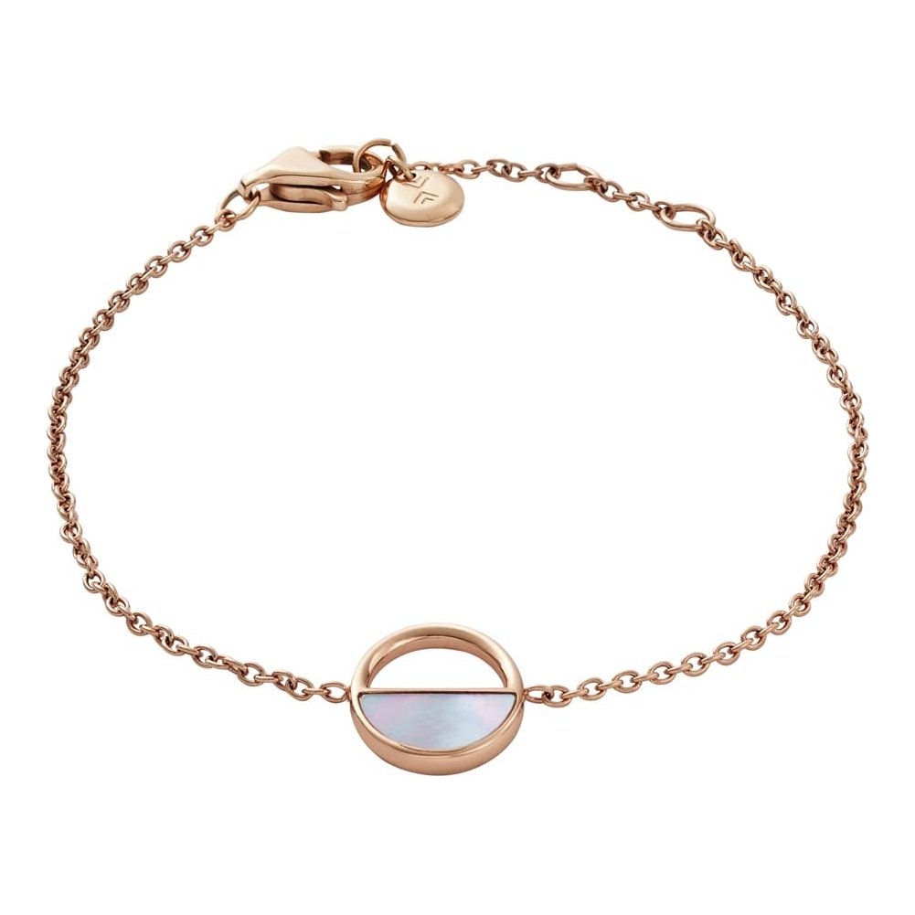 Skagen Bracelet for Women Agnethe, 11 mm x 11 mm x 1.3 mm Pendant Rose Gold Stainless Steel Bracelet, SKJ0999791
