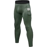 SPVISE Compression Pants Men Leggings for Sports Gym Cool Dry Tights | Side Phone Pockets, Lightweight, Breathable, Athletic Base Layer Bottoms for Running, Workout, Training, Yoga, Basketball