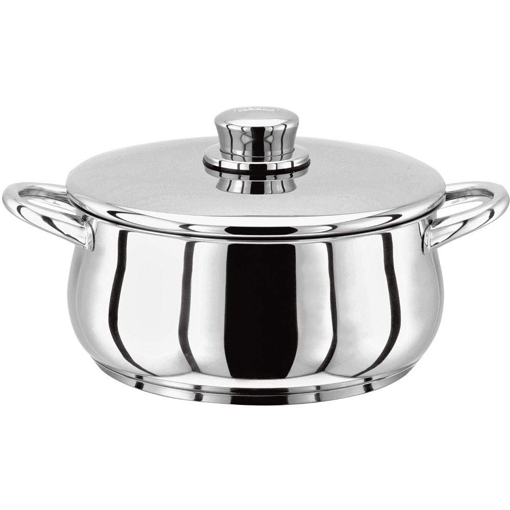 Stellar Classic Stainless Steel Casserole with Lid 18cm,1.7L Induction Ready, Oven Safe, Dishwasher Safe — image 1