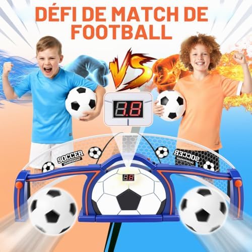 Cage de Foot Enfant Interactive, But de Foot avec Compteur de Score & 2 Modes de Jeu, Cage Foot Entraînement Réaction & Coordination, Idée Cadeau Football Enfant 6-12 Ans