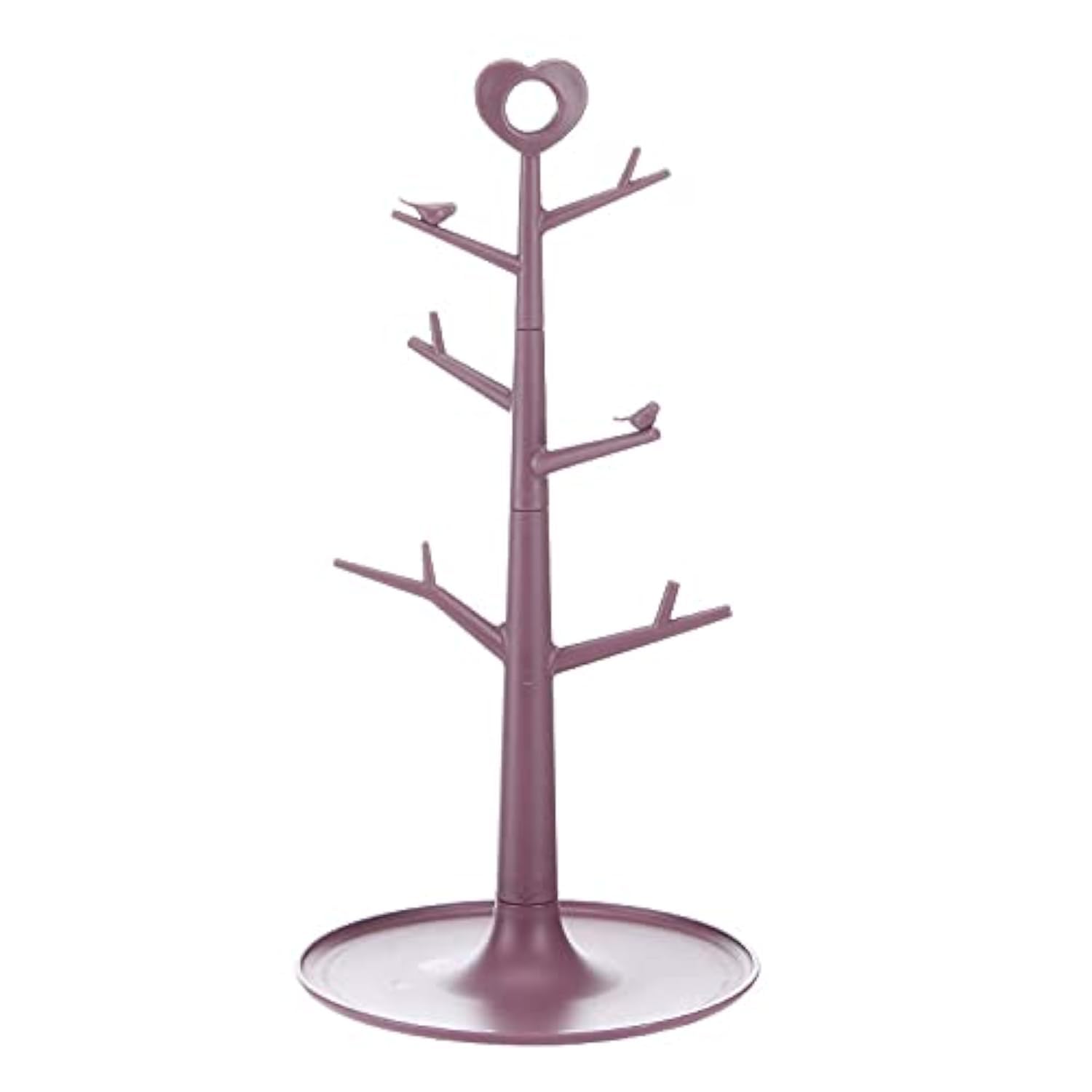 Mug Holder Tree - Removable Organizer Rack Stand With Hooks for Countertop Home Storage (Rose Red)