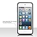 ULAK iPod Touch 6th Generation case,iPod 6 Case, iPod Touch 7 Case,Dual Layer Slim Protective Hybrid iPod Touch Case Hard PC Cover for Apple iPod Touch 5/6/7th Generation (Black)