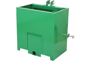 CUISINAID 132LBS Weight Heavy-Duty Category 1 Ballast Box 3 Point Tractor, 800lbs Capacity Tractor Ballast with 2" Hitch Receiver, Fits Category 1 Tractor Attachment (Green)