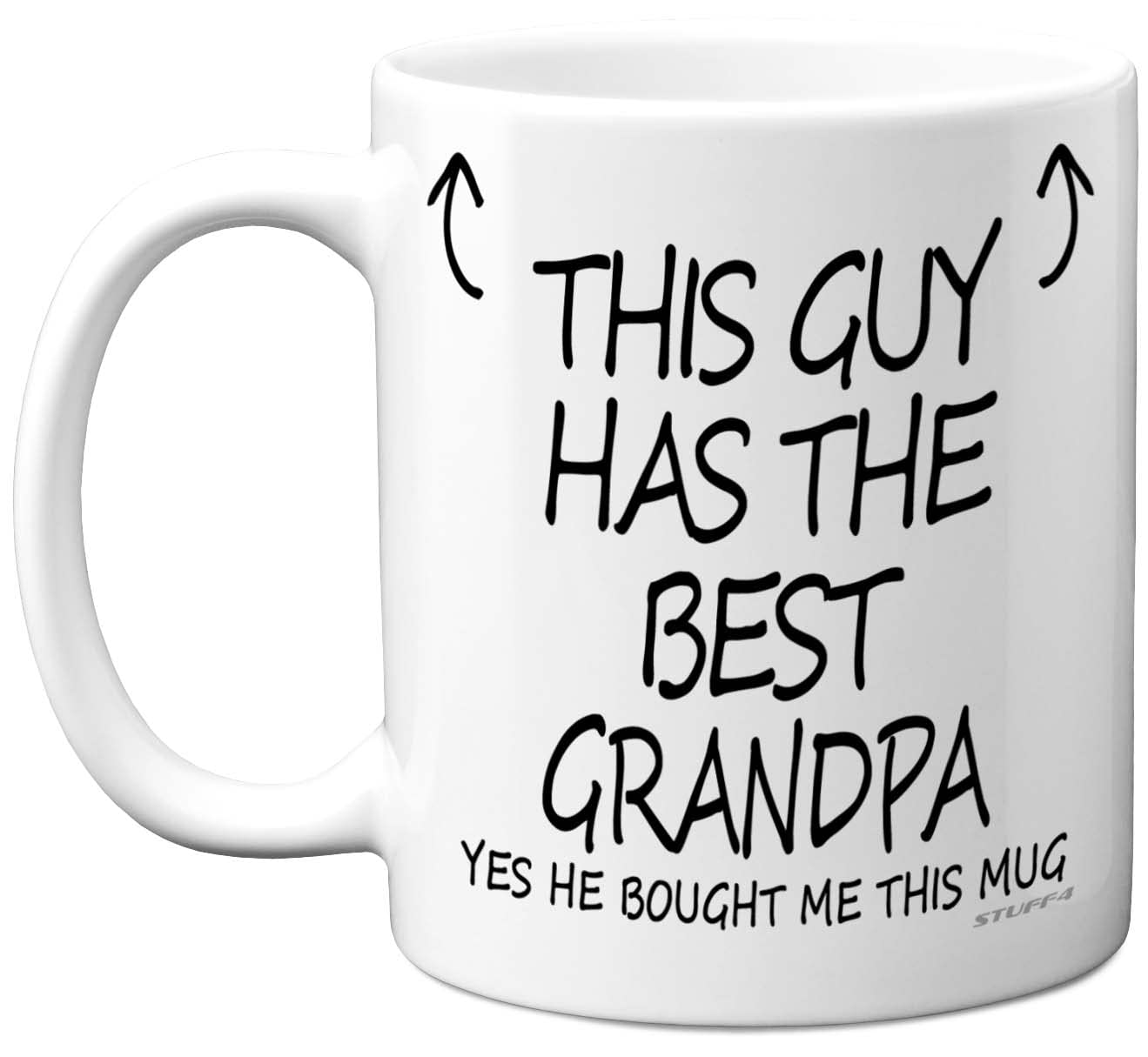 Stuff4 This Guy Has The Best Grandpa Mug - Grandpa Gifts, 11oz Ceramic Dishwasher Safe Coffee Mugs - Grandson Gifts for Birthday, Christmas Day Presents Gift, Premium Cup Made in UK