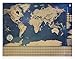World Explorer - Premium Scratch Off World Map with Flags & Glossy Finish + Free Scratch Pen/Top Quality World Scratch Off Map/Perfect Scratch-Off World Map Poster