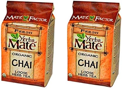 Mate Factor Yerba Organic Chai Loose, 12 Ounce (2 Pack)