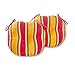 Greendale Home Fashions 15-Inch Round Indoor/Outdoor Bistro Chair Cushion, Carnival Stripe, Set of 2