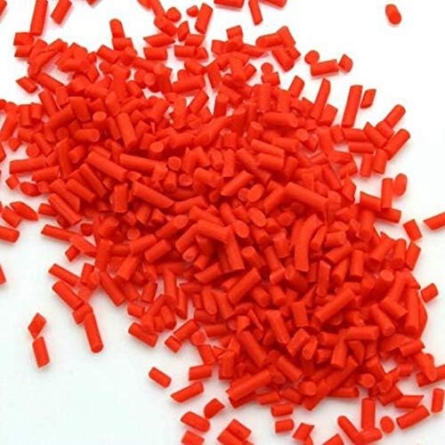 Cutdek Fake Sprinkles 50g - Fake Sprinkles/Sprinkles/Slime/Polymer Clay/Decoden/Kawaii/Slime Sprinkles/Fake Food/Fake Candy (Red)