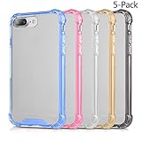 iPhone 7 PLUS Cases, AMBM Crystal Clear Back TPU colorful Bumper Shockproof Drop Protection Cover, Slim Thin Fit Clear For Apple iPhone 7 PLUS 5.5 inches Clear Black Blue Pink Yellow