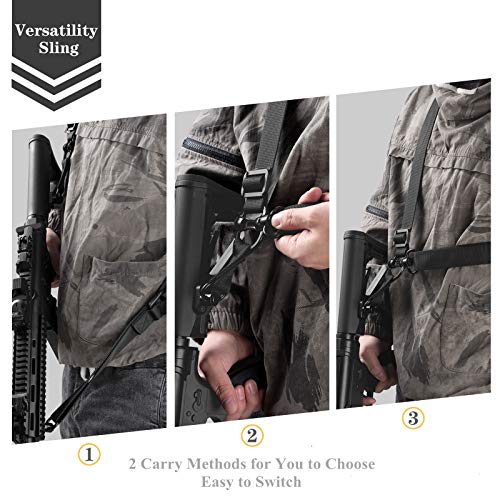 Rifle Sling QD 2 Point Sling Quick Adjust with QD Sling Swivels, 2 PCS