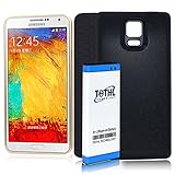 Note 4 Battery,TQTHL Samsung Galaxy Note 4 7650mAh Li-ion Replacement Extended Battery + Black Back Cover + HoneyComb TPU Case - Black [ 24 Month Warranty ]
