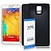 Note 4 Battery,TQTHL Samsung Galaxy Note 4 7650mAh Li-ion Replacement Extended Battery + Black Back Cover + HoneyComb TPU Case - Black [ 24 Month Warranty ]