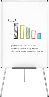 VIZ-PRO Light Melamine Tripod Whiteboard Flipchart Easel 90 x 60 cm view 1