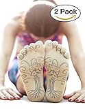 RAE-YOGA Non Skid Antibacterial Bamboo Toe Socks (S-M (5-8.5), Natural)
