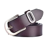 Talleffort Women's Jeans Genuine Cowhide Leather Belts