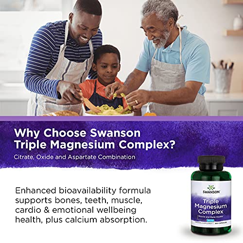 Swanson Triple Magnesium Complex Mineral Supplement Natural Support