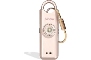 SHE'S BIRDIE She’s Birdie 3.0 New Version – The Original Personal Safety Alarm for Women by Women–Loud Siren, Flash Light and Rechargeable Battery in a Variety of Colors (Metallic Rose Pink)