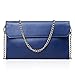 S-ZONE Women Genuine Leather Envelope Clutches Wristlet Handbag Shoulder Purse