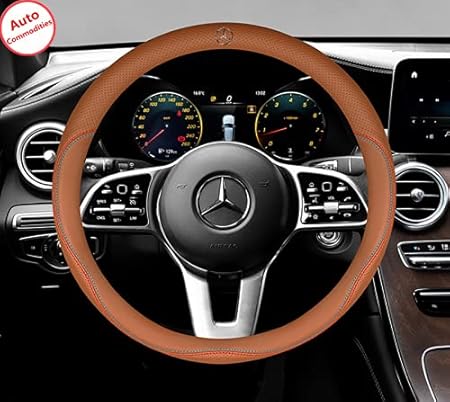 Amazon Auto Commodities メルセデス Benz ベンツ ステアリングカバー ハンドルカバー Glc Gle Cla Cls Gla Glk Sl Gl W219 W9 W230 W3 W211 W4w222 S300h S400 S400h S550 S600 全シリーズ対応 本革 内装品 車内装
