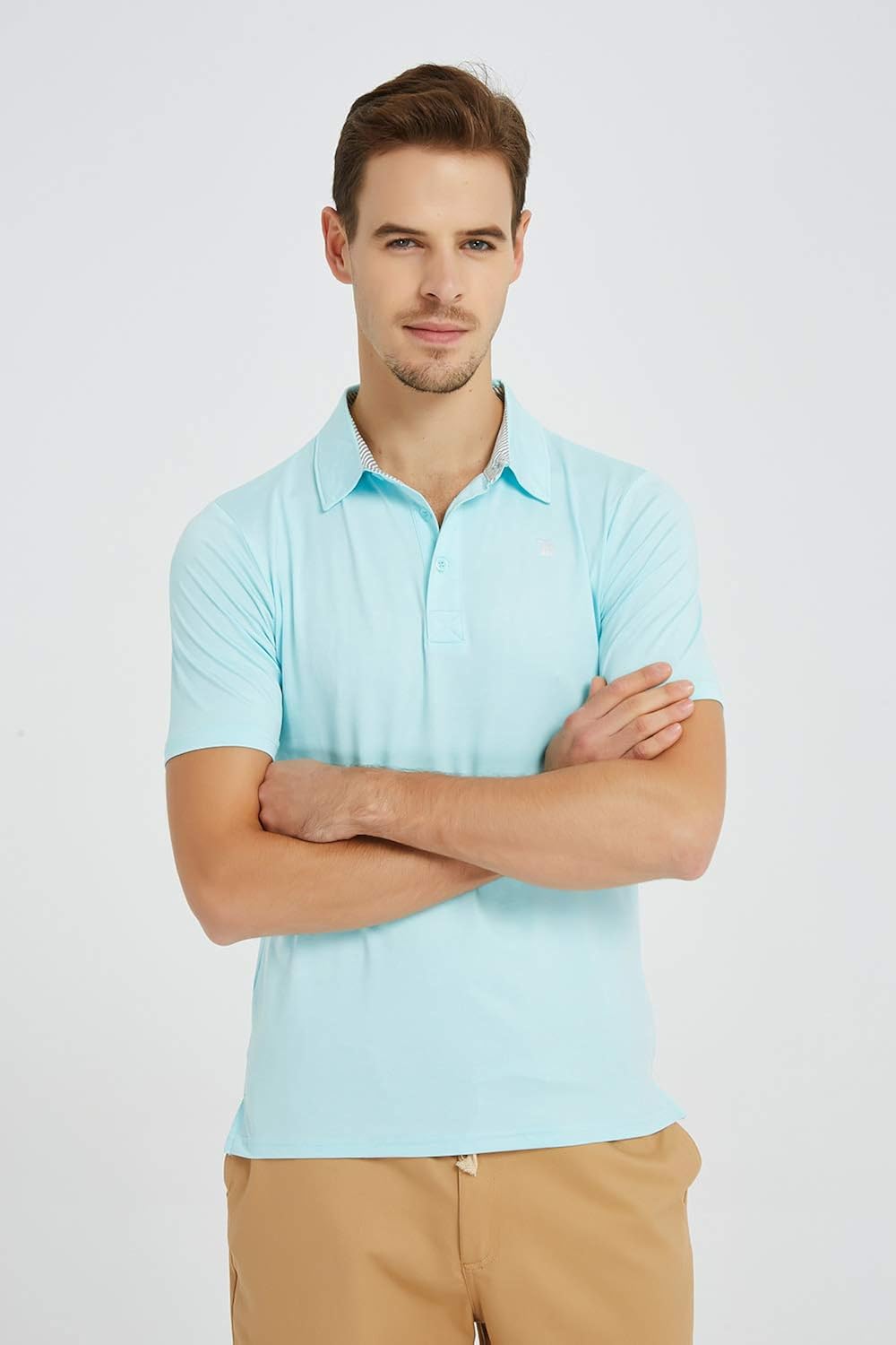 JINSHI Men's Athletic Shirts Sports Polo T-Shirts Short Sleeve Classic Golf Polo Shirt: Clothing