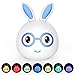 KssFire Portable 2 Models LED Children Night Light Rechargeable Baby Silicone Night Lamp Soft Nursery Lamp Sensitive Tap Control for Baby Bedroom (Blue)