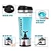 Stylish Electric Shaker Bottle - Smart Automatic Shaker Mixer with Rechargeable Electric USB for Easily Make a Variety of Drinks - Removable and Easy to Clean Protein Shaker Bottle (Dark Blue)