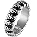 Jude Jewelers 6mm Stainless Steel Gothic Skull Biker Ring (7)