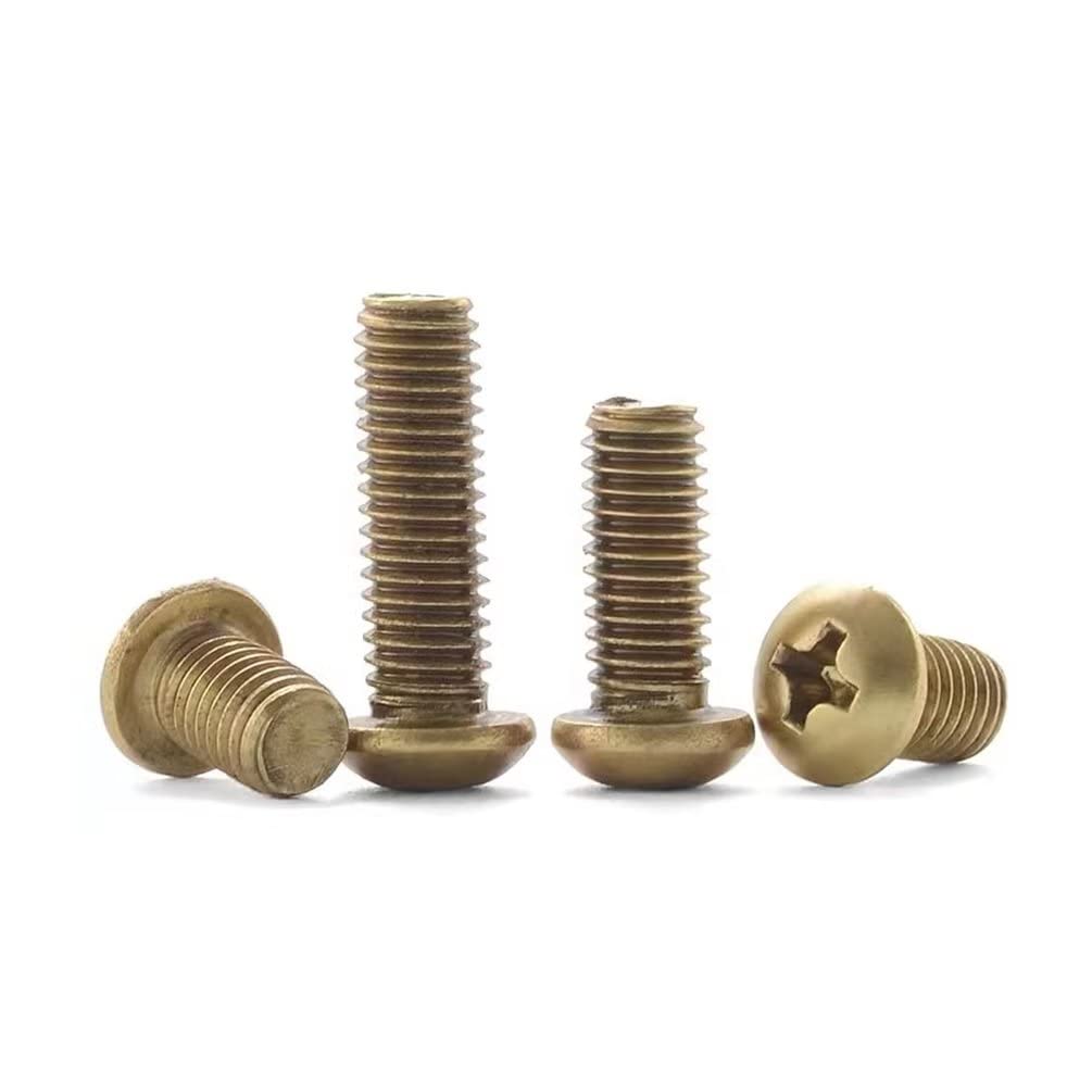 FEEIMOL Brass Screws Cross Round Head Machine Screws M4x30mm (10 pcs) — image 1