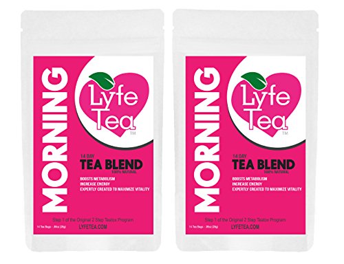 28 Day Morning Tea Only - Natural Moringa, Aid Digestion, Boost Energy, Elevate Mood, Suppress Appetite - Lyfe Tea