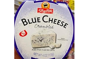 LAVREBU 2 Pack of Shop Rite Blue Cheese Crumbled 4 oz ( Total 8 oz)
