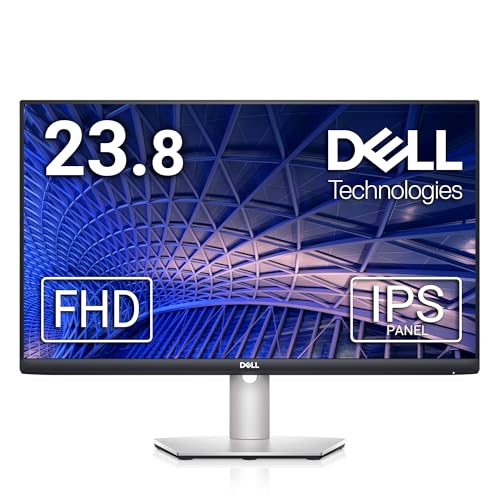 Dell 61 cm (24 Zoll) 1080p LED Desktop Monitor mit verstellbarem Ständer - Full HD (1920 x 1080) Display, 75 Hz, 4 ms Grau-zu-Grau-Reaktionszeit, AMD FreeSync,