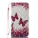 iPhone 6S Plus /6 Plus Case, PU Leather Wallet Case Durable Magnetic Case Cover Credit Card Holder Protective Book Case Xmas Halloween Birthday Gift for Apple iPhone 6S Plus /iPhone 6 Plus-Butterfly
