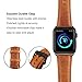 KADES Compatible for Apple Watch Band Genuine Leather Replacement Strap with Retro Crazy Horse Texture Compatible for Apple Watch Series 4 40mm & Series 3/2/1 38mm, Brown with Black Hardware