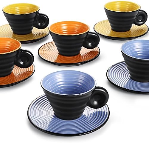 Hoomeet 20 oz Large Marble Ceramic Coffee Mugs, Set of 2 (mixed color B)