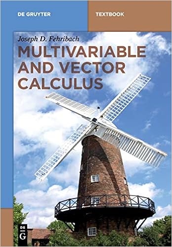 Multivariable And Vector Calculus De Gruyter Textbook Joseph D Fehribach 9783110660203 Amazon Com Books