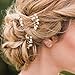 Unicra Gold Wedding Hair Pins Hair Accessories for Women(Set of 3)