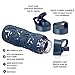 Zuzuro Glass Water Bottle with Straw Cap – 25oz Wide Mouth Glass Sports Water Bottle w Protective Silicone Sleeve – 3 Different Leak-Proof Lids – Reusable Eco Friendly - BPA Free (Blue)