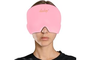 Dadop Migraine Relief Cap Headache Hat, Gel Ice & Cold Therapy Migraine Cap Cooling, Comfortable & Stretchable Ice Pack Eye M