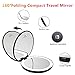 KEDSUM LED Lighted Compact Travel Mirror, 1x/10x Magnification Lighted Makeup Mirror, Hand Held Folding Magnifying Mirror with Lights, Large 5”Wide Illuminated Portable Mirror