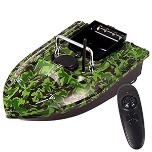Zjra Bateau Appâts Pêche,fishing Bait Boat,2.4ghz Rc Lure Bateau De Pêche, Outil De 1,5 Kg De Charge Pêche Assistée, Grande Capacité 5200mah Batterie, Plusieurs Couleurs Shell À Choisir,camouflage