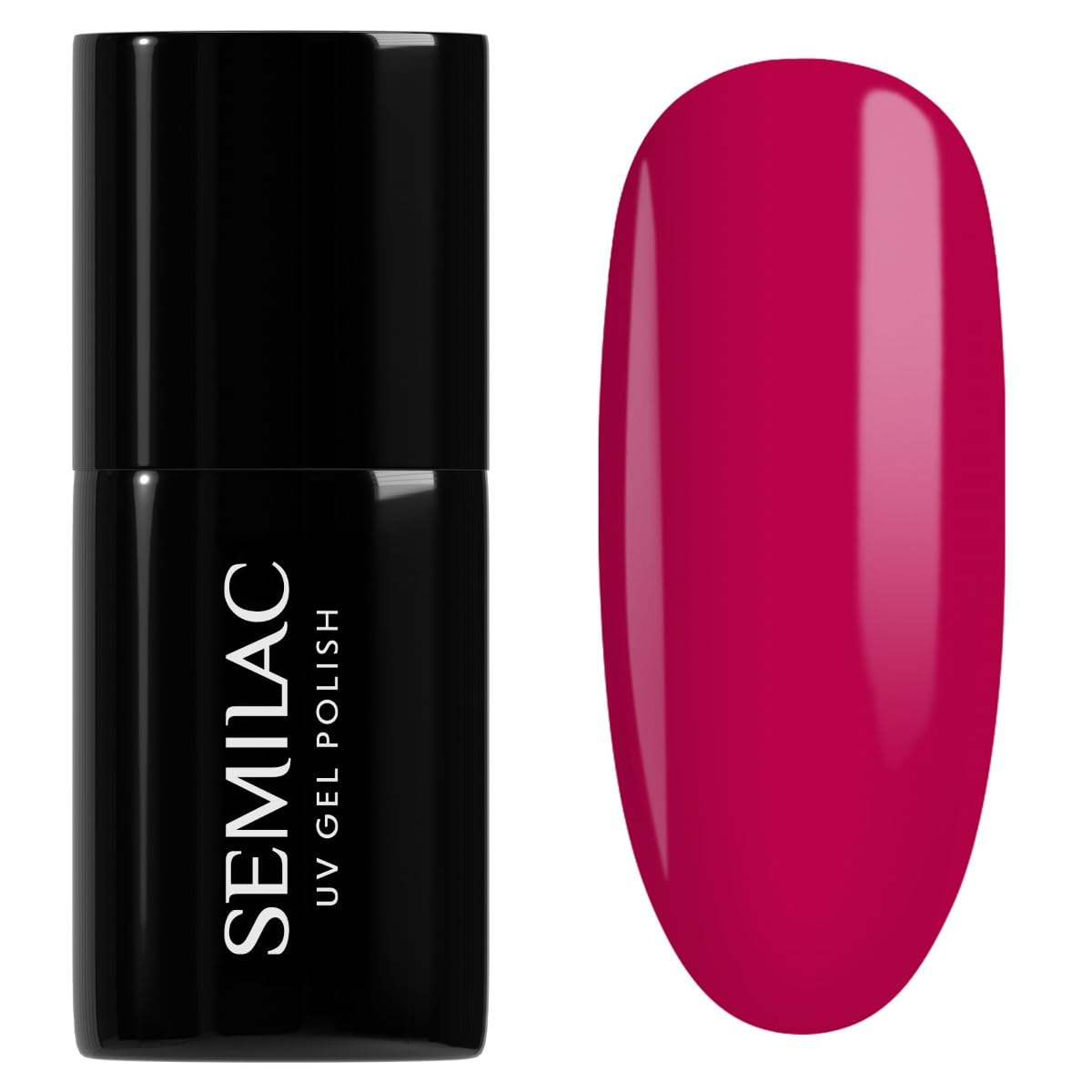 SEMILAC Gel Nail Polish 103 Elegant Raspberry - Full Coverage Gel Polish - Soak Off Easy To Use LED/UV Nail Lamp - Long Lasting Manicure and Pedicure up to 3 weeks