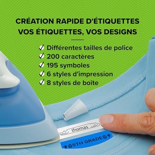 LetraTag LT-100H étiqueteuse portative | Imprimante d'étiquettes Autocollant Thermique sans Encre | avec Clavier ABC