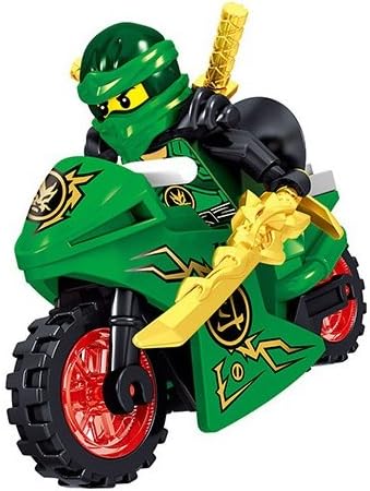 Ninja Sets Minifigure Lloyd Garmadon. Elemental Dragon Motorcycle. Mech Ninjas Action Figure Collection Toys. Master Meck Bike Series Prime Weapons, Blades, Swords. Lele.