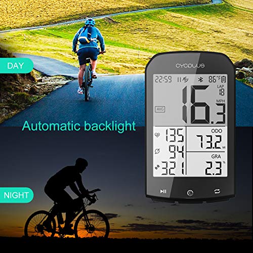 CYCPLUS GPS Bike Computer Waterproof Bicycle Speedometer and Odometer