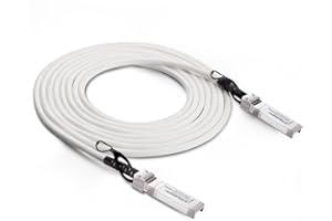 10GTEK [White] Colored 10G SFP+ DAC Cable - Twinax SFP Cable for Cisco SFP-H10GB-CU3M, Meraki MA-CBL-TA-3M, Fortinet, Supermicro, Netgear Devices, 3-Meter(10ft)
