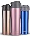 MIRA Stainless Steel Insulated Travel Car Mug | Leak & Spill Proof, Flip Lid with Lock & Handle | Double Wall Vacuum Insulated Coffee & Tea Mug Keeps Hot or Cold | 16 Oz (475 ml) | Rose