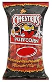 Chester's Flamin' Hot Flavored Puffcorn Snacks, 4.5oz Bags (Pack of 12)