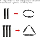 HUAYT Hook and Loop Cable Straps 1in x 31in Pack of 10 Black view 6