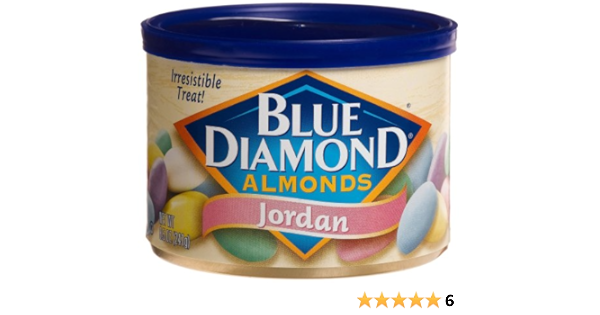 Amazon Com Blue Diamond Almonds Jordan Almonds 8 5 Ounce Tins Pack Of 12 Grocery Gourmet Food