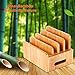 Levin Natural Bamboo Universal Charging Station Dock Organizer
